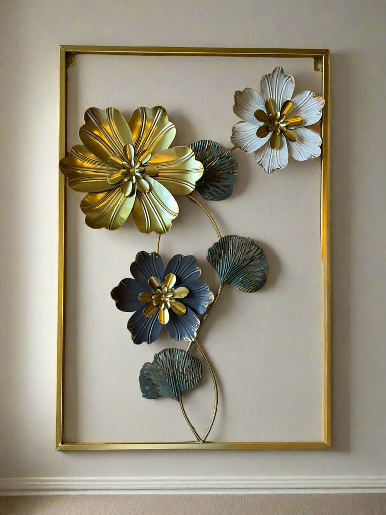 3D Metal Floral Wall Hanging