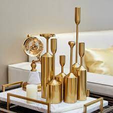 6pcs Metal Golden Candle Stand