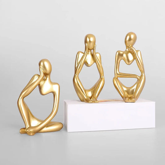 Abstract Thinker Figurines – Set of 3