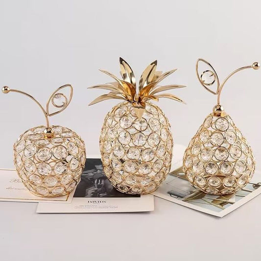 Creative Crystal Fruit Ornaments For Table Decor