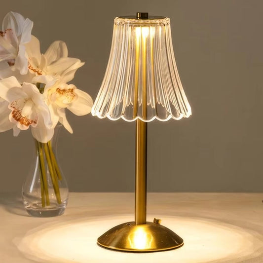 3 Colors Led Touch Control Crystal Table Lamp – Rechargeable LED Lamp